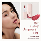 House of HUR Glowy Ampoule Lip Tint 01 Deep Rose, 02 Brown Red, 03 Dawn Pink, 04 Ginger - 4.5g