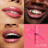 Shop online NYX Butter Gloss Non-Sticky Lip Gloss in shades 02|Éclair-Pale cool pink, 03|Peaches And Cream-Peach, 04|Merengue-Cool lavender pink, 05|Crème Brulee-Pale nude pink, 07|Tiramisu-Pinky nude, 09|Vanilla Crème Pie-Medium blue pink, 15|Angel Food Cake-Lavender mauve, 17|Ginger Snap-Medium neutral brown, 22|Devils Food Cake-Wine, 41|Cranberry Pie-Mauve purple, 43|Marshmallow-Muted lilac, 45|Sugar High-Peachy light nude, 47|Spiked Toffee-Brown mauve in Pakistan