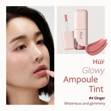 House of HUR Glowy Ampoule Lip Tint 01 Deep Rose, 02 Brown Red, 03 Dawn Pink, 04 Ginger - 4.5g