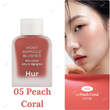 Shop House of Hur Moist Ampoule Blusher Mini in shades 01 Nude Beige, 02 Deep Plum, 03 Rose Brown, 04 Lavender Flush, 05 Peach Coral, 06 Cherry Blossom, 07 Pink Rosie, 08 Berry Purple, 09 Ruby Red online in Pakistan