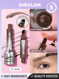 SHEGLAM Brow Fection Brush & Dip Liquid Eyebrow Gel Pen - Taupe, Espresso, Chocolate, Auburn, Ash, Charcoal, Truffle