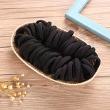 Boho Chic Seamless Elastic Hair Ties - Black, Candy Colors, Dark Hair Ties, Morandi Colors, Multi Color