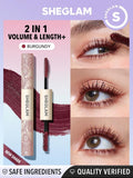 SHEGLAM All-In-One Volume & Length Mascara Waterproof - Brugundy, Blue