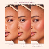 Buy Rare Beauty Soft Pinch Liquid Blush in shades Grateful - Dewy True Red, Happy - Dewy Cool Pink, Joy - Dewy Muted Peach, Lucky - Dewy Hot Pink, Bliss - Matte Nude Pink, Faith - Matte Deep Berry, Grace - Matte Bright Rose Mauve, Love - Matte Terracotta, Hope - Nude Mauve, Encourage - Soft Neutral Pink, Believe - True Mauve, Virtue - Beige Peach, Worth - True Rose in Pakistan