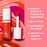 Elf - Camo Liquid Blush - Peach Perfect - Peachy Pink, Dusty Rose - Warm Pink, Suave Mauve - Mauve,, Coral Crush - Bright Coral, Comin In Hot Pink - Bright Pink, Berry Well - Cool Berry, Pink Promise - Cool Pink