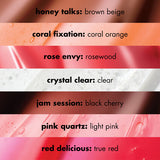 ELF - Glow Reviver Lip Oil - Crystal Clear, Honey Talks, Pink Quartz, Coral Fixation, Jam Session, Rose Envy, Red Delicious