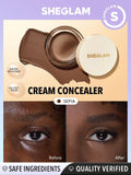 SHEGLAM Rapid Retouch Cream Concealer - Pink Pearl, Linen, Buttercream, Fair, Nude, Warm Vanilla, Golden, Almond, Chestnut, Nutmeg, Sepia