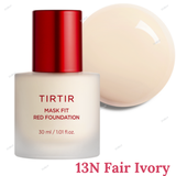 TIRTIR Mask Fit Red Foundation 30ml - 10C Shell, 13N Fair Ivory, 17C Porcelain, 17N Vanilla, 21C Cool Ivory, 21N Ivory, 21W Natural Ivory, 23N Sand, 24W Soft Beige, 25C Cool Taupe, 27C Cool Beige