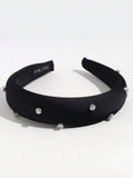Shein - Satin & Artificial Diamond Fashion Headband