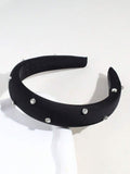 Shein - Satin & Artificial Diamond Fashion Headband