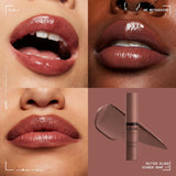 Shop online NYX Butter Gloss Non-Sticky Lip Gloss in shades 02|Éclair-Pale cool pink, 03|Peaches And Cream-Peach, 04|Merengue-Cool lavender pink, 05|Crème Brulee-Pale nude pink, 07|Tiramisu-Pinky nude, 09|Vanilla Crème Pie-Medium blue pink, 15|Angel Food Cake-Lavender mauve, 17|Ginger Snap-Medium neutral brown, 22|Devils Food Cake-Wine, 41|Cranberry Pie-Mauve purple, 43|Marshmallow-Muted lilac, 45|Sugar High-Peachy light nude, 47|Spiked Toffee-Brown mauve in Pakistan