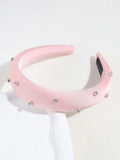 Shein - Satin & Artificial Diamond Fashion Headband