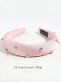 Shein - Satin & Artificial Diamond Fashion Headband