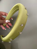 Shein - Satin & Artificial Diamond Fashion Headband