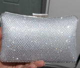 Shein Silver Clutch bag with handle strap