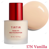 TIRTIR Mask Fit Red Foundation 30ml - 10C Shell, 13N Fair Ivory, 17C Porcelain, 17N Vanilla, 21C Cool Ivory, 21N Ivory, 21W Natural Ivory, 23N Sand, 24W Soft Beige, 25C Cool Taupe, 27C Cool Beige