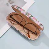 1PC Chic Pink Flamingo Print Fashion Glasses Case