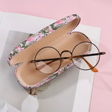 1PC Chic Pink Flamingo Print Fashion Glasses Case