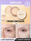 SHEGLAM Rapid Retouch Cream Concealer - Pink Pearl, Linen, Buttercream, Fair, Nude, Warm Vanilla, Golden, Almond, Chestnut, Nutmeg, Sepia