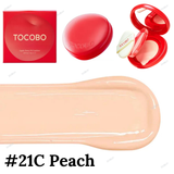 Tocobo Apple Dewy Fit Cushion 19 Cream, 21C Peach, 21W Vanilla, 23 Honey, 25 Peanut, 27 Toast