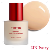 TIRTIR Mask Fit Red Foundation 30ml - 10C Shell, 13N Fair Ivory, 17C Porcelain, 17N Vanilla, 21C Cool Ivory, 21N Ivory, 21W Natural Ivory, 23N Sand, 24W Soft Beige, 25C Cool Taupe, 27C Cool Beige