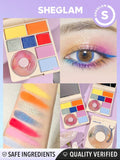 SHEGLAM Vinyl Pop Color Palette Rose Sonata, Sunkissed Reverie, Color Me Crazy