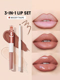 Shop Sheglam Soft 90's Glam Lip Liner And Lip Duo Set in shades Pouty Nude, Haute Cocoa, Moody Taupe in Pakistan