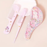 3pcs Cartoon Hair brush and Comb Set