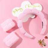 1 headband and 2 mitts set - Pink, Purple,Rose Red, Beige Brown Leopard Print, Red Cartoon Strawberry Wristband