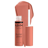 Shop online NYX Butter Gloss Non-Sticky Lip Gloss in shades 02|Éclair-Pale cool pink, 03|Peaches And Cream-Peach, 04|Merengue-Cool lavender pink, 05|Crème Brulee-Pale nude pink, 07|Tiramisu-Pinky nude, 09|Vanilla Crème Pie-Medium blue pink, 15|Angel Food Cake-Lavender mauve, 17|Ginger Snap-Medium neutral brown, 22|Devils Food Cake-Wine, 41|Cranberry Pie-Mauve purple, 43|Marshmallow-Muted lilac, 45|Sugar High-Peachy light nude, 47|Spiked Toffee-Brown mauve in Pakistan