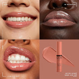 Shop online NYX Butter Gloss Non-Sticky Lip Gloss in shades 02|Éclair-Pale cool pink, 03|Peaches And Cream-Peach, 04|Merengue-Cool lavender pink, 05|Crème Brulee-Pale nude pink, 07|Tiramisu-Pinky nude, 09|Vanilla Crème Pie-Medium blue pink, 15|Angel Food Cake-Lavender mauve, 17|Ginger Snap-Medium neutral brown, 22|Devils Food Cake-Wine, 41|Cranberry Pie-Mauve purple, 43|Marshmallow-Muted lilac, 45|Sugar High-Peachy light nude, 47|Spiked Toffee-Brown mauve in Pakistan