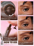 SHEGLAM Brow Fection Brush & Dip Liquid Eyebrow Gel Pen - Taupe, Espresso, Chocolate, Auburn, Ash, Charcoal, Truffle