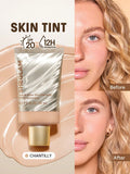 SHEGLAM Dew & Done Skin Tint With Spf20 - Linen, Buttercream, Porcelain, Fair, Chantilly, Bamboo, Shell, Nude, Acorn, Warm Vanilla, Sand, Peach, Honey, Butterscotch, Wheat, Golden, Almond, Saddle, Walnut, Chestnut, Cashew, Cappuccino, Caramel, Mahogany