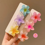 6pcs Gradient Flower Hair Clip Set | Mixed Colors