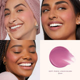 Buy Rare Beauty Soft Pinch Liquid Blush in shades Grateful - Dewy True Red, Happy - Dewy Cool Pink, Joy - Dewy Muted Peach, Lucky - Dewy Hot Pink, Bliss - Matte Nude Pink, Faith - Matte Deep Berry, Grace - Matte Bright Rose Mauve, Love - Matte Terracotta, Hope - Nude Mauve, Encourage - Soft Neutral Pink, Believe - True Mauve, Virtue - Beige Peach, Worth - True Rose in Pakistan