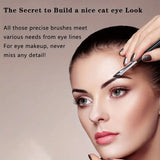 7pcs Professional Eyeliner & Brow Brush Set