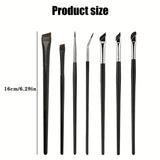 7pcs Professional Eyeliner & Brow Brush Set