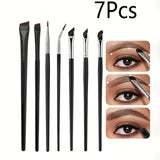 7pcs Professional Eyeliner & Brow Brush Set