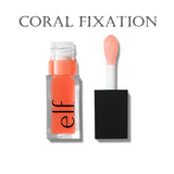 ELF - Glow Reviver Lip Oil - Crystal Clear, Honey Talks, Pink Quartz, Coral Fixation, Jam Session, Rose Envy, Red Delicious