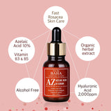 Shop Cos De BAHA Azelaic Acid 10% Facial Serum with Niacinamide Fast Rosacea Skin Care Product + Reduce Cystic Acne Scar + Pimple Pigmentation + Redness Relief Face +  Blackhead, Alcohol Free in Pakistan