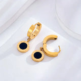 Stainless Steel Roman Numeral Women Ear Clips