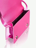 Shein -  Rhinestone Buckle Decorated Satin Bag pink