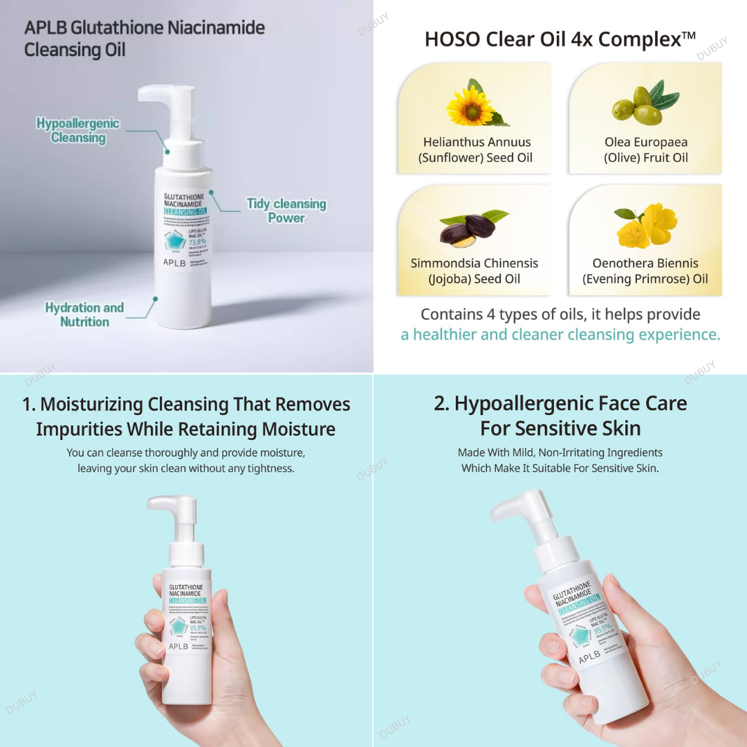 aplb glutathione niacinamide cleansing oil 105ml Expiry 09 Gluvit-S Glutathione Oral Liquid
