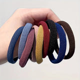 Boho Chic Seamless Elastic Hair Ties - Black, Candy Colors, Dark Hair Ties, Morandi Colors, Multi Color