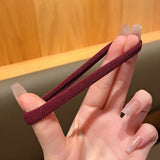 Boho Chic Seamless Elastic Hair Ties - Black, Candy Colors, Dark Hair Ties, Morandi Colors, Multi Color