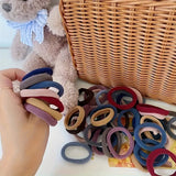 Boho Chic Seamless Elastic Hair Ties - Black, Candy Colors, Dark Hair Ties, Morandi Colors, Multi Color