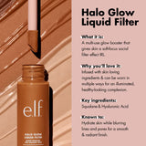 ELF HALO GLOW LIQUID FILTER FOUNDATION - 0 Fair Neutral Warm, 0.5 Fair Cool, 1 Fair Neutral Peach, 2 Fair Light Neutral Warm, 3 Light Medium Cool, 3.5 Medium Neutral Olive