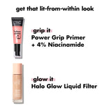 ELF HALO GLOW LIQUID FILTER FOUNDATION - 0 Fair Neutral Warm, 0.5 Fair Cool, 1 Fair Neutral Peach, 2 Fair Light Neutral Warm, 3 Light Medium Cool, 3.5 Medium Neutral Olive