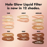 ELF HALO GLOW LIQUID FILTER FOUNDATION - 0 Fair Neutral Warm, 0.5 Fair Cool, 1 Fair Neutral Peach, 2 Fair Light Neutral Warm, 3 Light Medium Cool, 3.5 Medium Neutral Olive