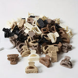 20 Pcs Mini Solid Color Half Round Hair Clips